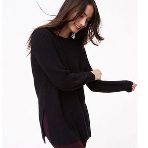 Loft black tunic sweater. Size XL! Like new!